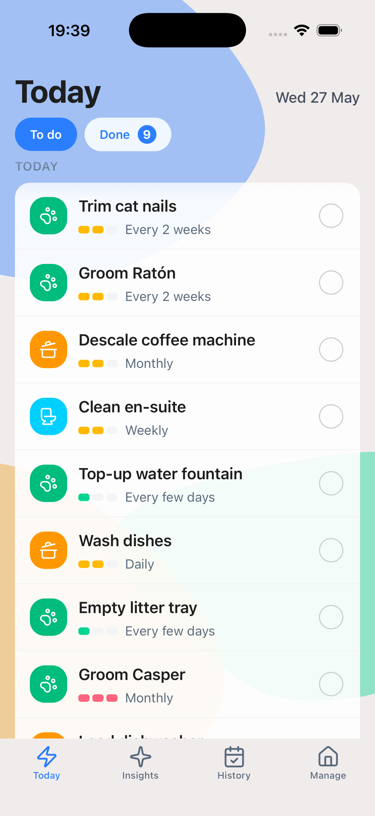 ChoreZap Today tab